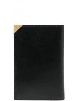 CALVIN KLEIN vīriešu melns maks CUT CORNER PASSPORT HOLDER 4CC