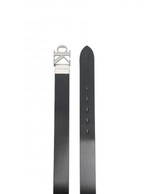CALVIN KLEIN JEANS vīriešu melna josta ROUND PLAQUE REV BELT 35MM