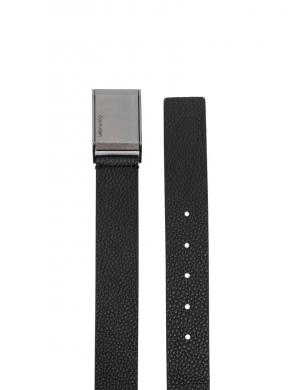 CALVIN KLEIN vīriešu melna josta BEVELED PLAQUE PB 35MM