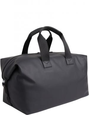 CALVIN KLEIN vīriešu melna soma Rubberized weekender