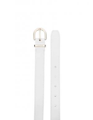 CALVIN KLEIN sieviešu balta josta MUST METAL LOOP RND BELT 25MM