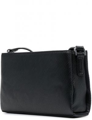CALVIN KLEIN sieviešu melna soma pār plecu ELEVATED CROSSBODY SAFFIANO