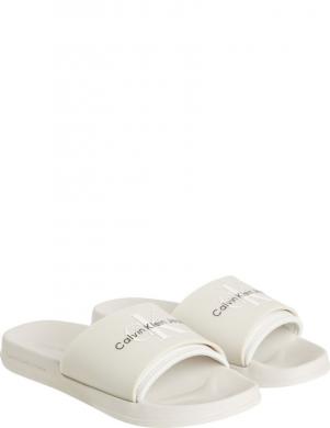 CALVIN KLEIN JEANS sieviešu baltas čības Slide monogram