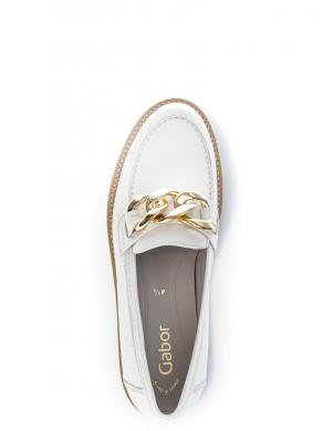 GABOR sieviešu balti zempapēžu apavi Loafers