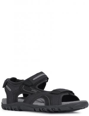 GEOX vīriešu melnas sandales SANDALS STRADA