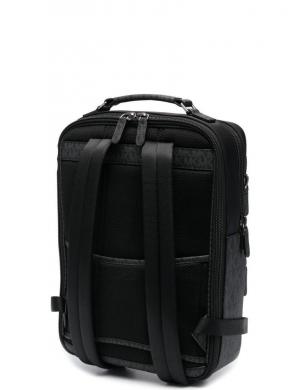 MICHAEL KORS vīriešu melna mugursoma Business backpack multi pockets