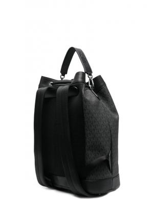MICHAEL KORS vīriešu melna mugursoma Hudson logo backpack