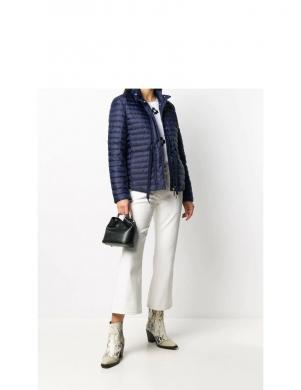 MICHAEL KORS sieviešu zila viegla jaka Belted packable puffer