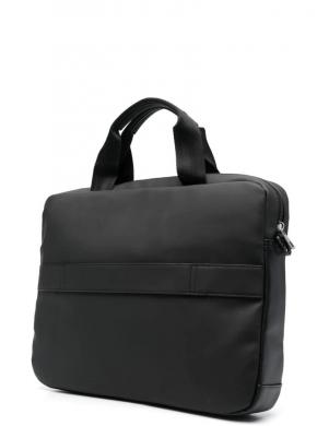 TOMMY HILFIGER vīriešu melna datora soma TH CASUAL SLIM COMPUTER BAG