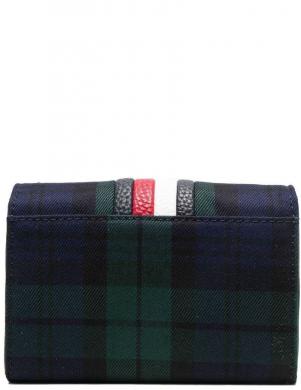 TOMMY HILFIGER sieviešu melns maks EMBLEM MED WALLET BLACKWATCH