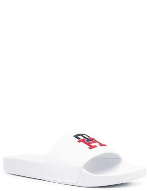 TOMMY HILFIGER sieviešu baltas pludmales čības TH ESSENTIAL SLIDE