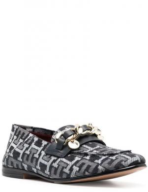 TOMMY HILFIGER sieviešu zili ikdienas apavi CHAIN LOAFER DENIM