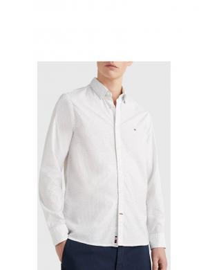 Tommy Hilfiger vīriešu balts krekls NATURAL SOFT MINI PRINT SHIRT