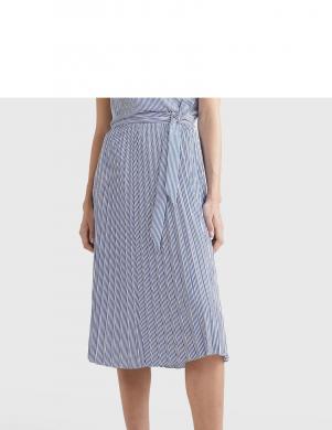 Tommy Hilfiger sieviešu zila kleita PLEATED ITHAKA MIDI SKIRT