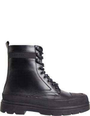 CALVIN KLEIN vīriešu melni zābaki Lace up boot high