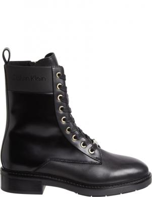 CALVIN KLEIN sieviešu melni zābaki Sole combat boot wl