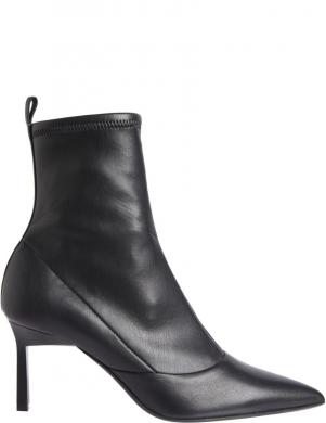 CALVIN KLEIN sieviešu melni zābaki Geo stil stretch ankle boot