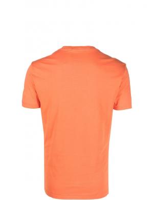 CALVIN KLEIN JEANS vīriešu oranžs t-krekls Institutional logo slim tee