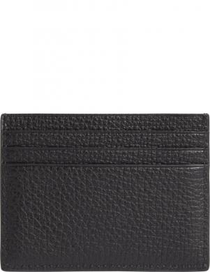 CALVIN KLEIN vīriešu melns maks Minimalism cardholder