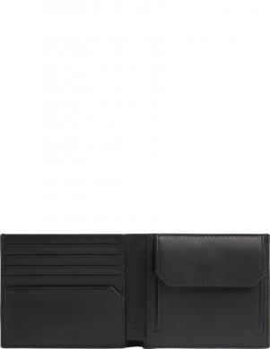 CALVIN KLEIN vīriešu melns maks Minimalism 5cc coin wallets