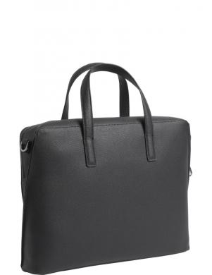 CALVIN KLEIN Vīriešu melna klēpjdatora soma Diagonal laptop bag