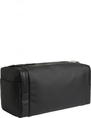 CALVIN KLEIN vīriešu melna soma Rubberized weekender