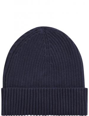 CALVIN KLEIN vīriešu zila cepure Classic rib beanie