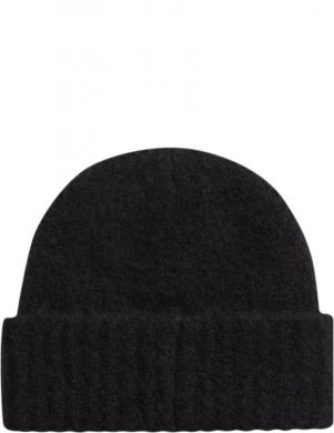 CALVIN KLEIN sieviešu melna cepure Satin label  beanie