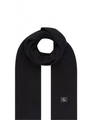 CALVIN KLEIN JEANS  sieviešu melna šalle Minimal monogram scarf