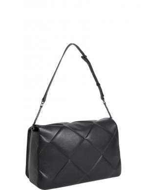 CALVIN KLEIN sieviešu melna plecu soma Re-lo quilt shoulder bag