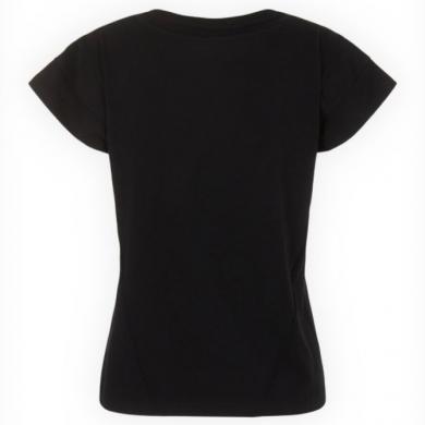 EA7 sieviešu melns t-krekls ar īsām piedurknēm T-shirt