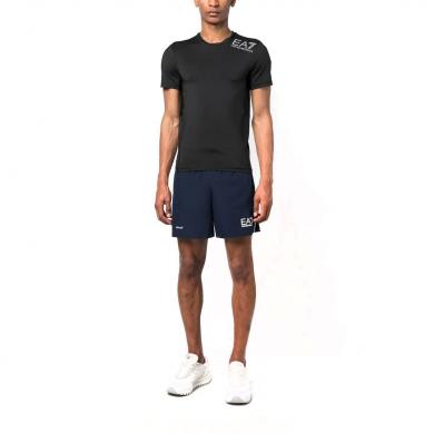 ES7 vīriešu melns t-krekls ar īsām piedurknēm T-shirt
