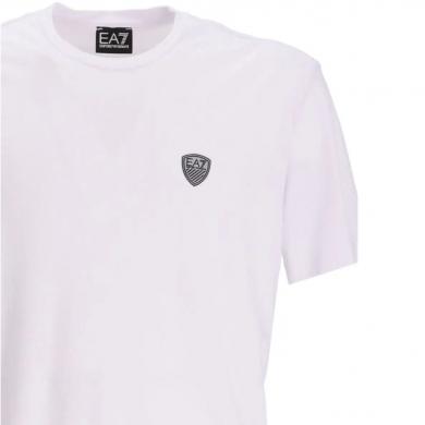 EA7 vīriešu balts t-krekls ar īsām piedurknēm T-shirt