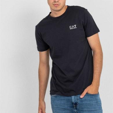 EA7 vīriešu zils t-krekls ar īsām piedurknēm T-shirt