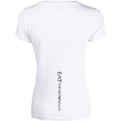EA7 sieviešu balts t-krekls ar īsām piedurknēm T-shirt
