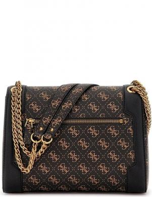 GUESS sieviešu brūna plecu soma AJIONA TRPL COMPTMT CROSSBODY