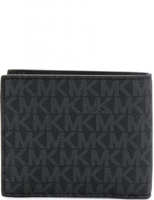 MICHAEL KORS vīriešu melns maks Billfold with coin pocket