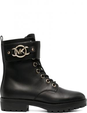 MICHAEL KORS sieviešu melni zābaki RORY LACE UP BOOTIE