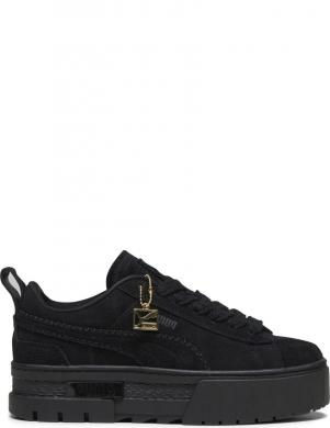 PUMA sieviešu ikdienas melni apavi Mayze Reclaim Suede leisure