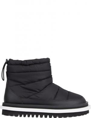 TOMMY JEANS sieviešu melni zābaki Foxing lace up boot