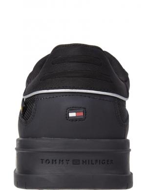 TOMMY HILFIGER vīriešu melni ikdienas apavi Basket core sport shoe