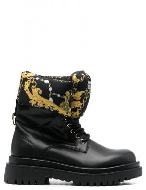 VERSACE JEANS CUTURE sieviešu melni zābaki Drew booties