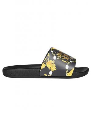 VERSACE JEANS CUTURE sieviešu melnās pludmales čības  Shelly pool pool slide