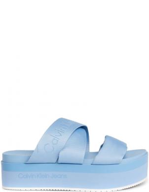 CALVIN KLEIN JEANS čības sievietēm, Zila, Flatform sandal webbing