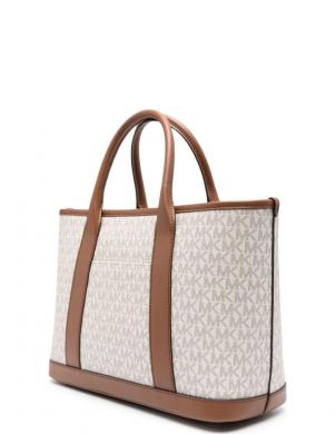 MICHAEL KORS rokassomiņa sievietēm, Krēmīga/Smilšu, Medium satchel