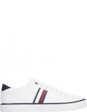 TOMMY HILFIGER ikdienas apavi vīriešiem, Balta, Vulc low stripes mesh leisure