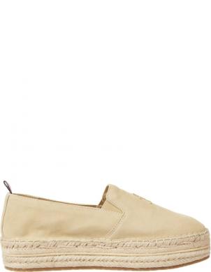 TOMMY HILFIGER sieviešu brīvā laika apavi, Krēmīga/Smilšu, Embroidered flatform leisure
