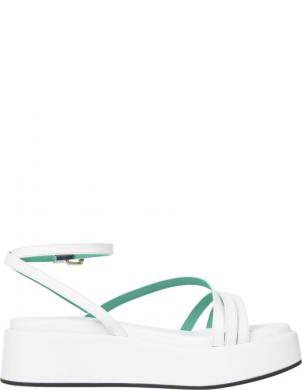 TOMMY HILFIGER sandales sievietēm, Krēmīga/Smilšu, Strap platform sandals