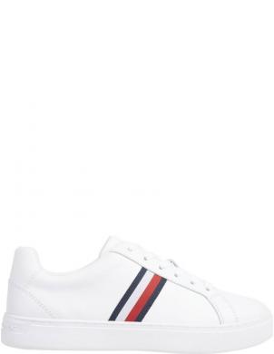 TOMMY HILFIGER sieviešu brīvā laika apavi, Balta, Essential sneaker stripes