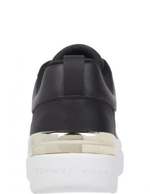 TOMMY HILFIGER sieviešu brīvā laika apavi, Melna, Lux court sneaker